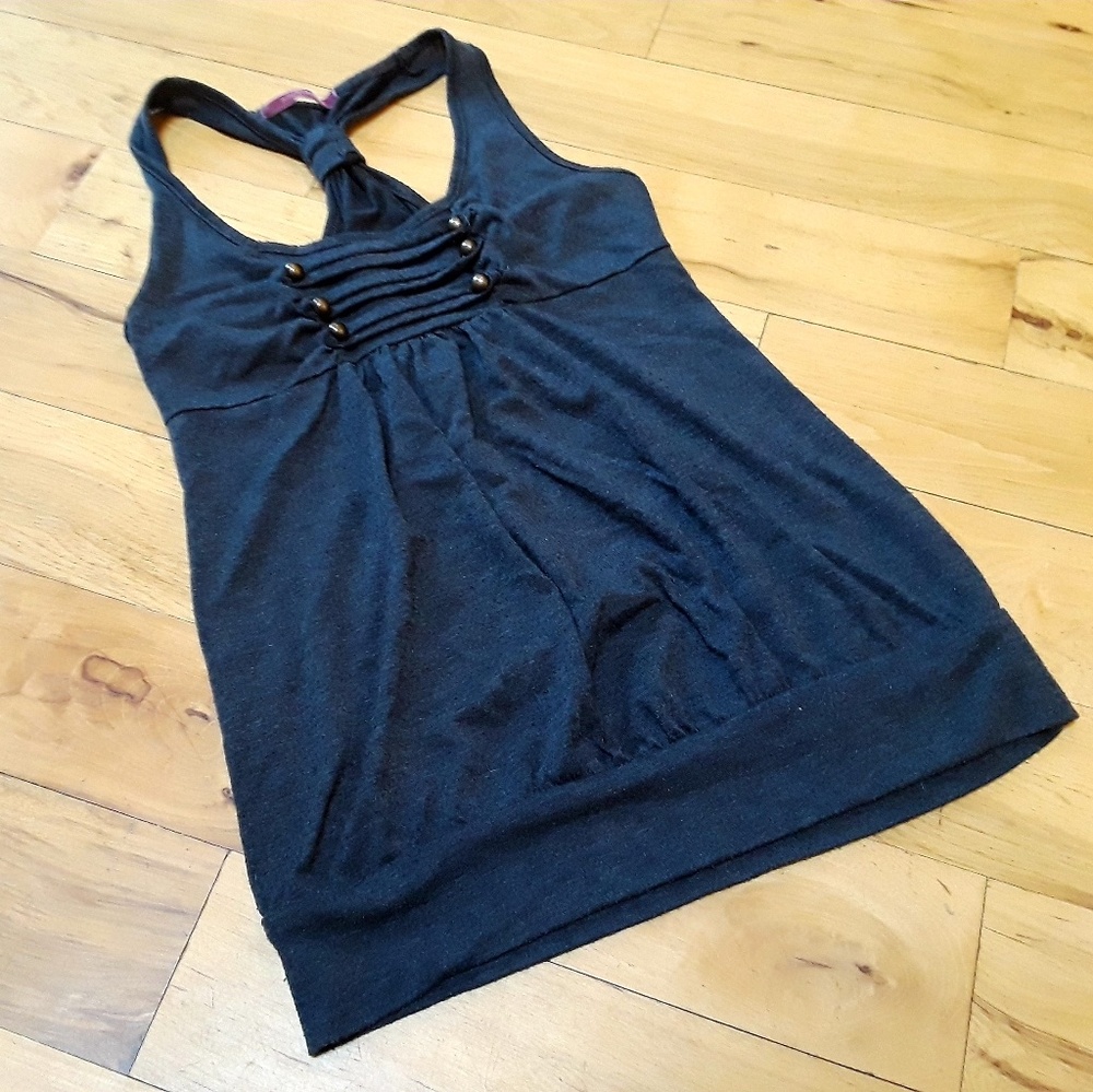 🌻 Gray Racer back tank